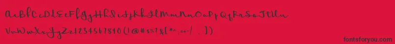 Meadowbrook Font – Black Fonts on Red Background