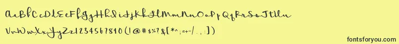 Meadowbrook Font – Black Fonts on Yellow Background