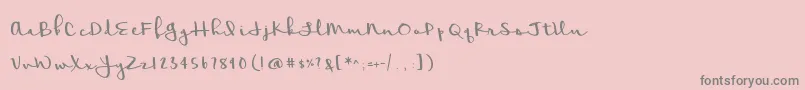 Шрифт Meadowbrook – серые шрифты на розовом фоне