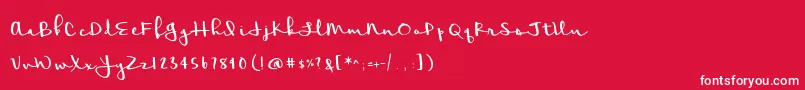 Meadowbrook Font – White Fonts on Red Background