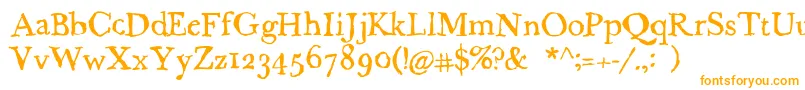 Caslame Font – Orange Fonts on White Background