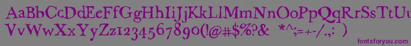 Caslame-Schriftart – Violette Schriften auf grauem Hintergrund