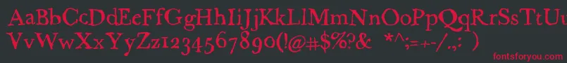 Caslame Font – Red Fonts on Black Background