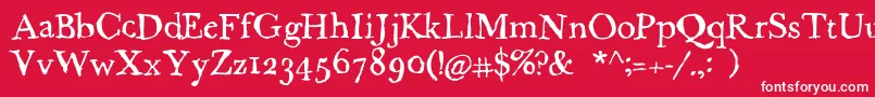Caslame Font – White Fonts on Red Background