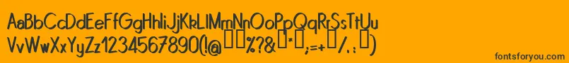 Quinrg Font – Black Fonts on Orange Background