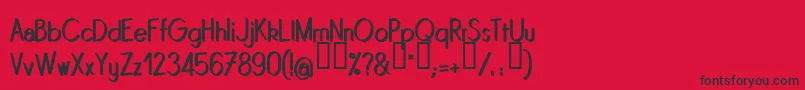 Quinrg Font – Black Fonts on Red Background