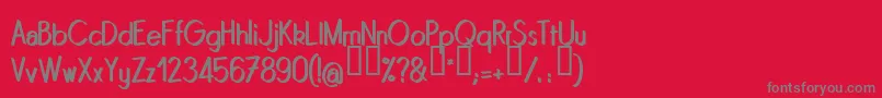 Quinrg Font – Gray Fonts on Red Background