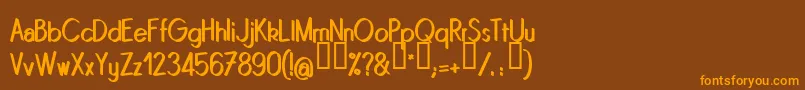 Quinrg Font – Orange Fonts on Brown Background