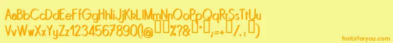 Quinrg Font – Orange Fonts on Yellow Background