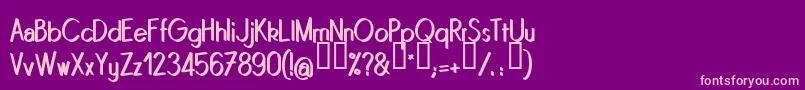 Quinrg Font – Pink Fonts on Purple Background