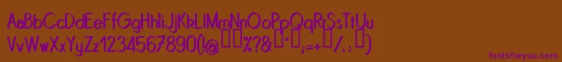 Quinrg Font – Purple Fonts on Brown Background