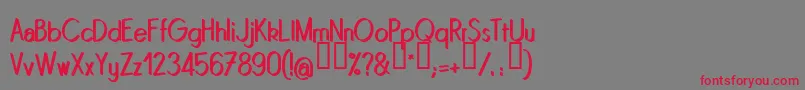 Quinrg Font – Red Fonts on Gray Background
