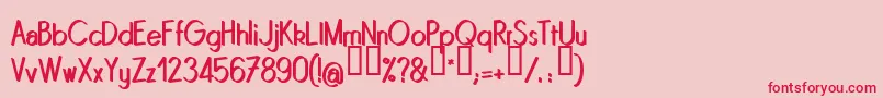 Quinrg Font – Red Fonts on Pink Background