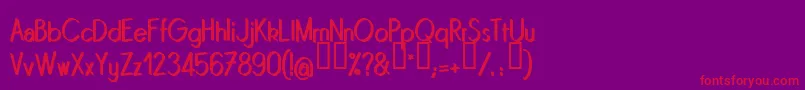 Quinrg Font – Red Fonts on Purple Background