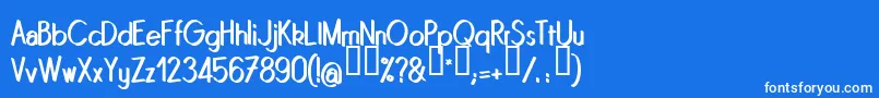 Quinrg Font – White Fonts on Blue Background