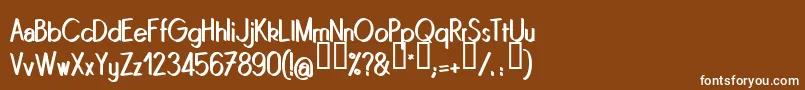 フォントQuinrg – 茶色の背景に白い文字