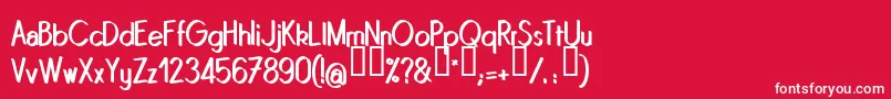 Quinrg Font – White Fonts on Red Background