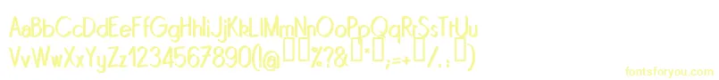 フォントQuinrg – 黄色のフォント