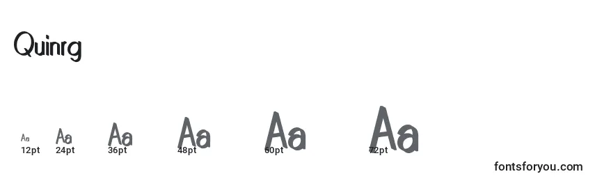 Quinrg Font Sizes