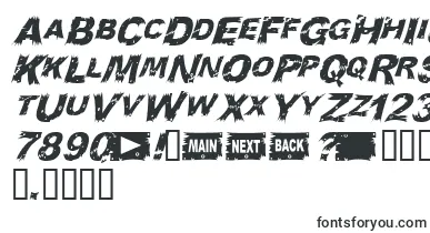  WoodcutItalic font