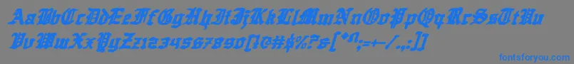 フォントQuestKnightItalic – 灰色の背景に青い文字