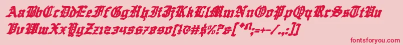 fuente QuestKnightItalic – Fuentes Rojas Sobre Fondo Rosa