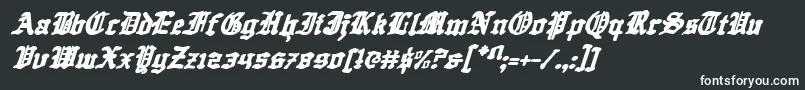 フォントQuestKnightItalic – 白い文字