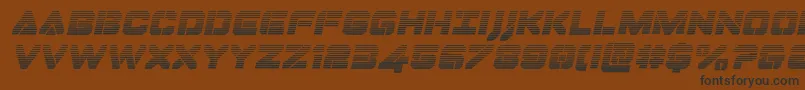 Шрифт Dominojackgradital – чёрные шрифты на коричневом фоне