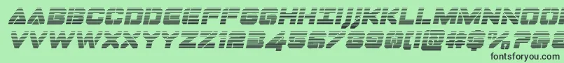 Dominojackgradital Font – Black Fonts on Green Background