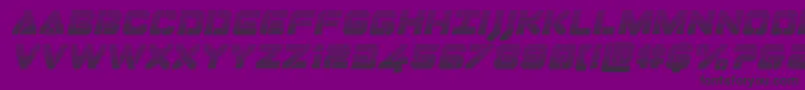 Weitere Informationen zur Dominojackgradital-Schriftart Dominojackgradital-Schriftart – Schwarze Schriften auf violettem Hintergrund