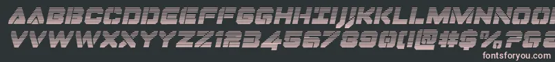 Шрифт Dominojackgradital – розовые шрифты на чёрном фоне