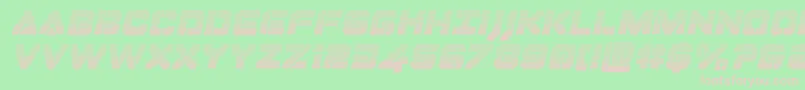 Dominojackgradital Font – Pink Fonts on Green Background