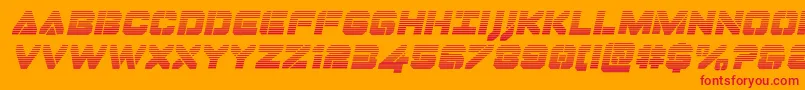 Dominojackgradital Font – Red Fonts on Orange Background