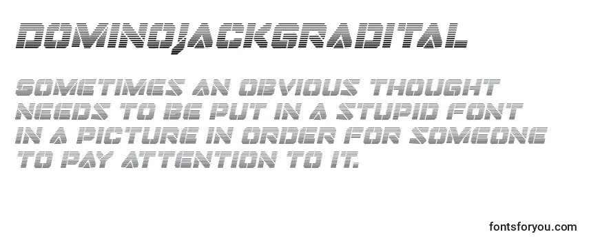 Review of the Dominojackgradital Font
