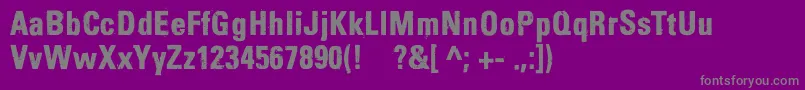 Dubtone-fontti – harmaat kirjasimet violetilla taustalla