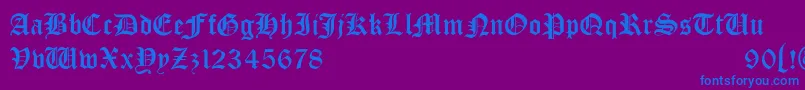 Bono Font – Blue Fonts on Purple Background