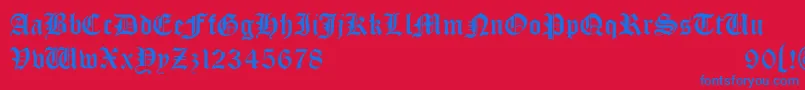 Bono Font – Blue Fonts on Red Background