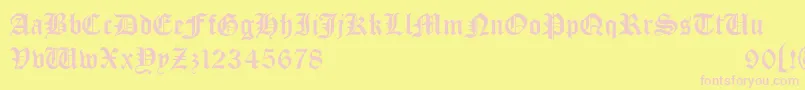 Bono Font – Pink Fonts on Yellow Background