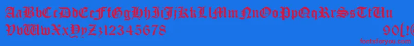 Bono Font – Red Fonts on Blue Background