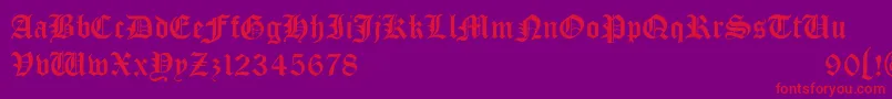 Bono Font – Red Fonts on Purple Background