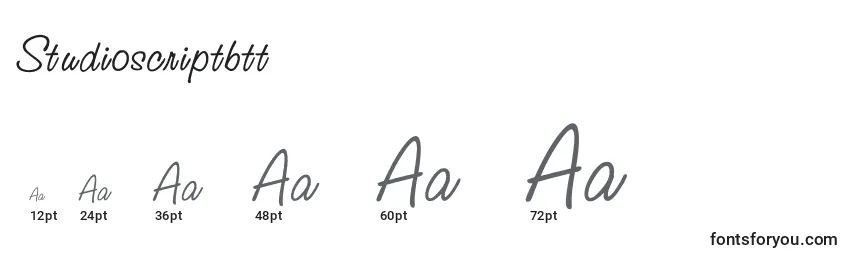 Studioscriptbtt Font Sizes