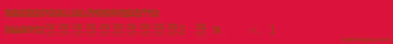 フォントGodhongPersonalUse – 赤い背景に茶色の文字