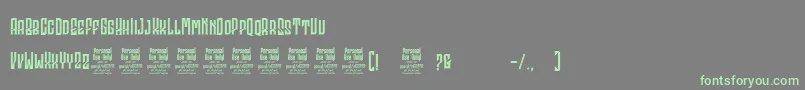 GodhongPersonalUse Font – Green Fonts on Gray Background