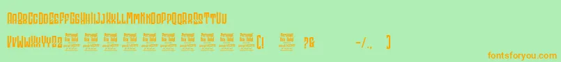 GodhongPersonalUse Font – Orange Fonts on Green Background