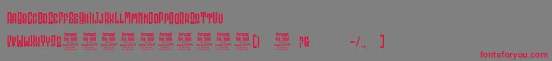 GodhongPersonalUse Font – Red Fonts on Gray Background