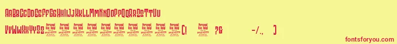 GodhongPersonalUse Font – Red Fonts on Yellow Background