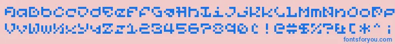 フォントPixelOrGtfo – ピンクの背景に青い文字