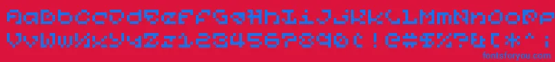 fuente PixelOrGtfo – Fuentes Azules Sobre Fondo Rojo