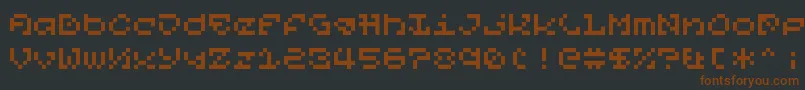 Czcionka PixelOrGtfo – brązowe czcionki na czarnym tle