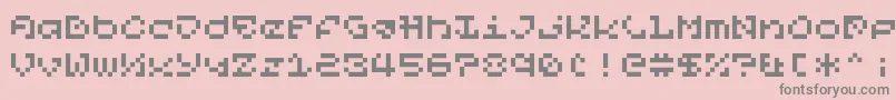 フォントPixelOrGtfo – ピンクの背景に灰色の文字